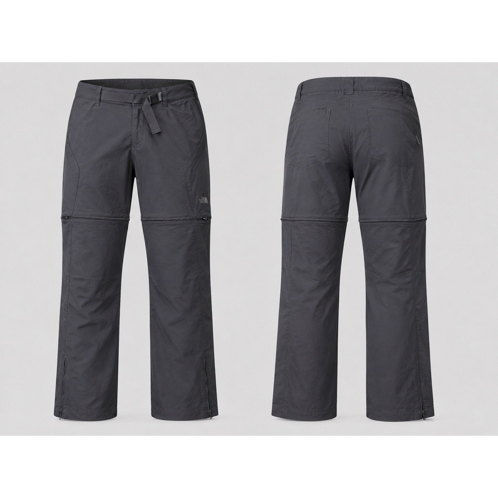 The North Face Mens Convertible Hiking Cargo Pants Gray Nylon Size Large 36x31